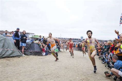 Naked run at the Roskilde Festival